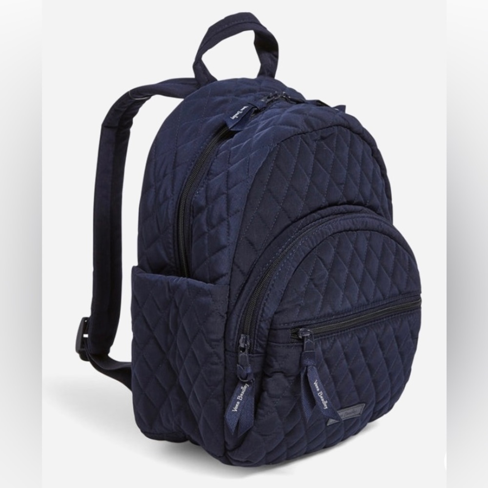 {Vera Bradley} Essential Compact Backpack in Microfiber Navy - NWT